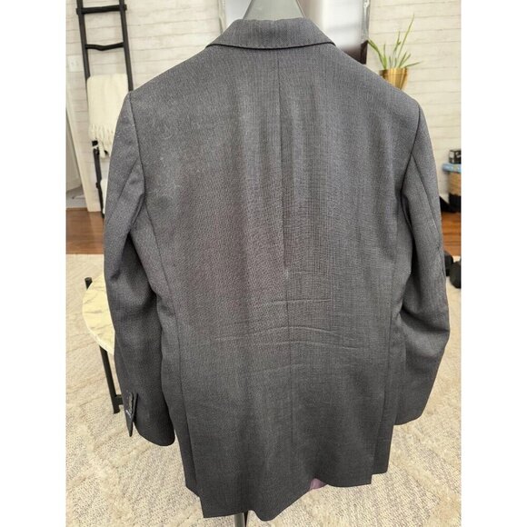 Alton Lane Virgin Wool Grey w purple lining Mens Two Button Blazer Jacket - Picture 2 of 6
